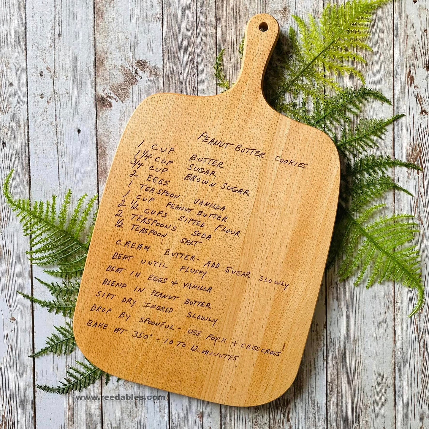 Handwritten Recipe Cutting Board